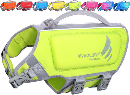 Dog Life Vest High Buoyancy Dog Swim Vest, M, Pink