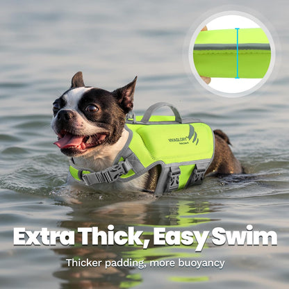 Dog Life Vest High Buoyancy Dog Swim Vest, M, Pink