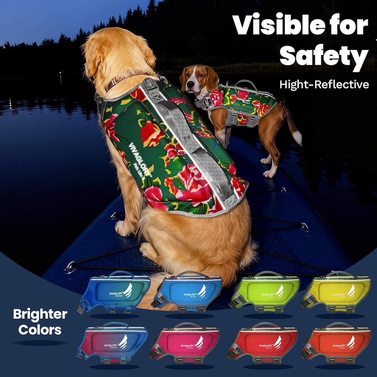 Dog Life Vest High Buoyancy Dog Swim Vest, M, Pink