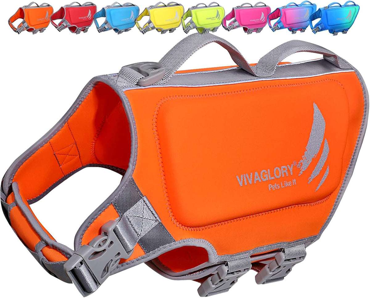 Dog Life Vest High Buoyancy Dog Swim Vest, M, Pink