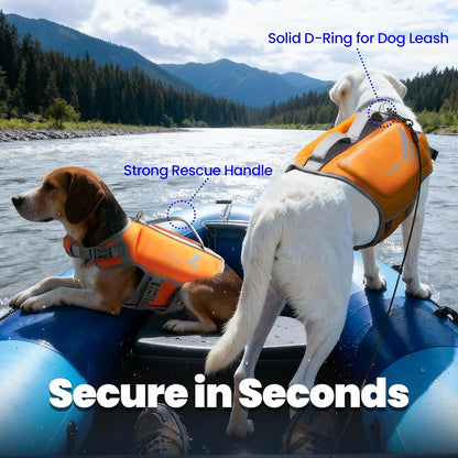 Dog Life Vest High Buoyancy Dog Swim Vest, M, Pink