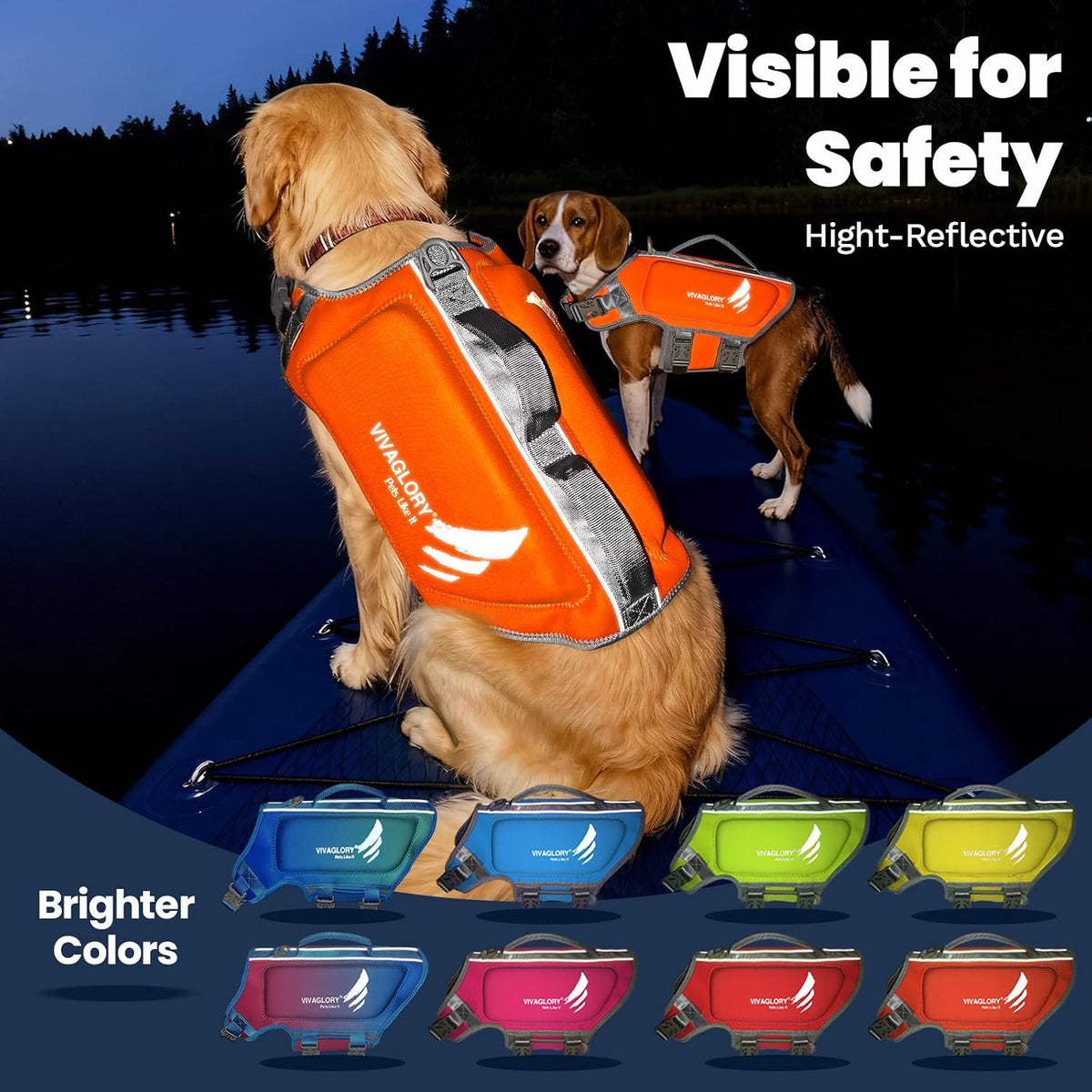 Dog Life Vest High Buoyancy Dog Swim Vest, M, Pink