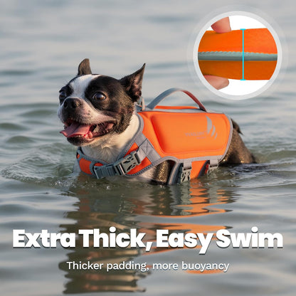 Dog Life Vest High Buoyancy Dog Swim Vest, M, Pink