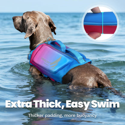 Dog Life Vest High Buoyancy Dog Swim Vest, M, Pink