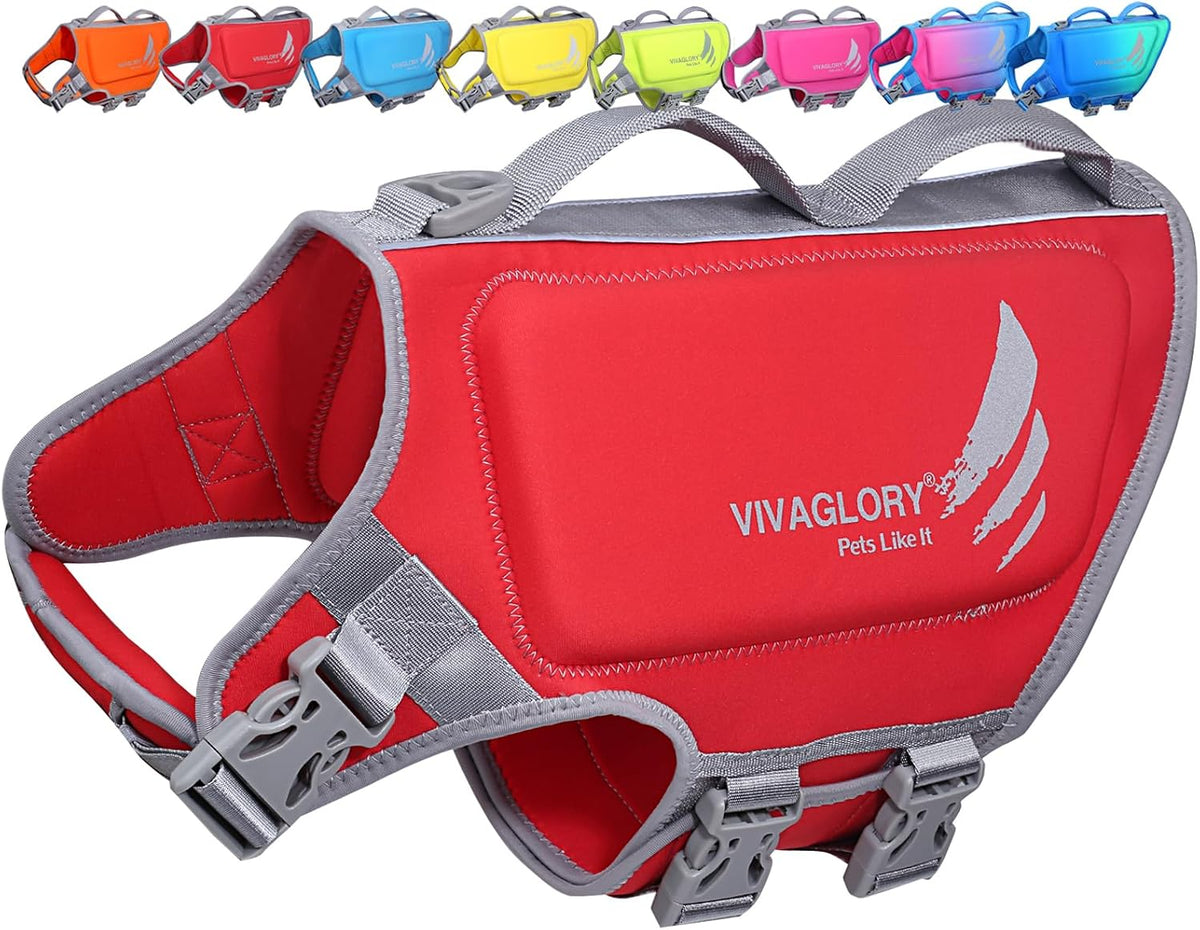 Dog Life Vest High Buoyancy Dog Swim Vest, M, Pink