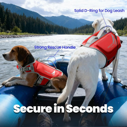 Dog Life Vest High Buoyancy Dog Swim Vest, M, Pink