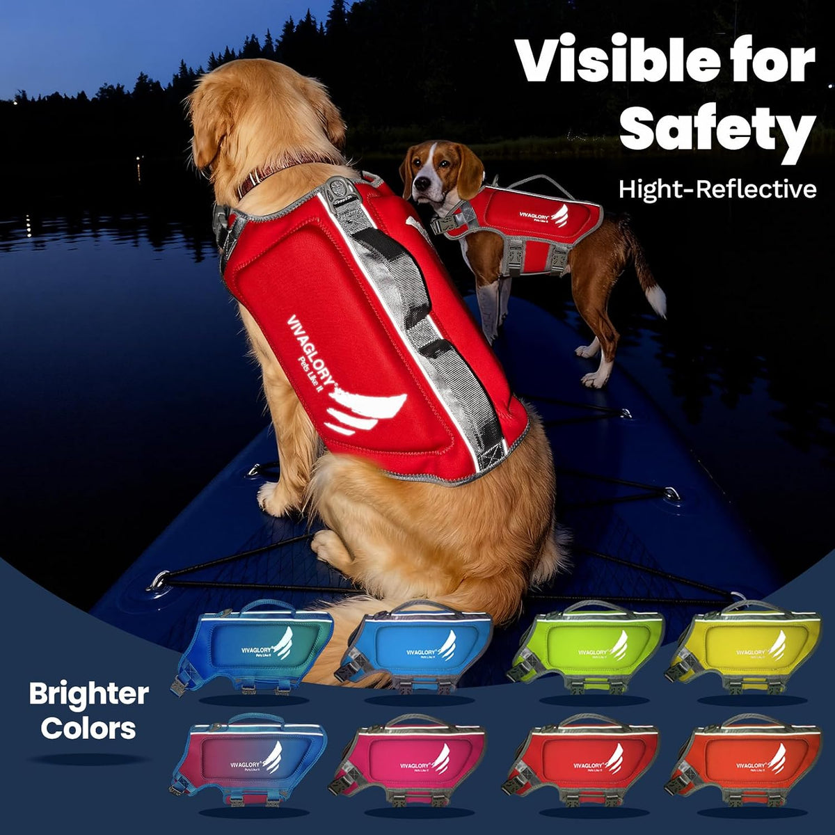 Dog Life Vest High Buoyancy Dog Swim Vest, M, Pink