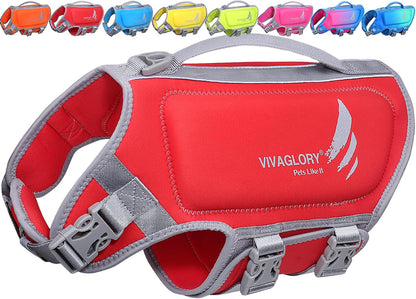 Dog Life Vest High Buoyancy Dog Swim Vest, M, Pink