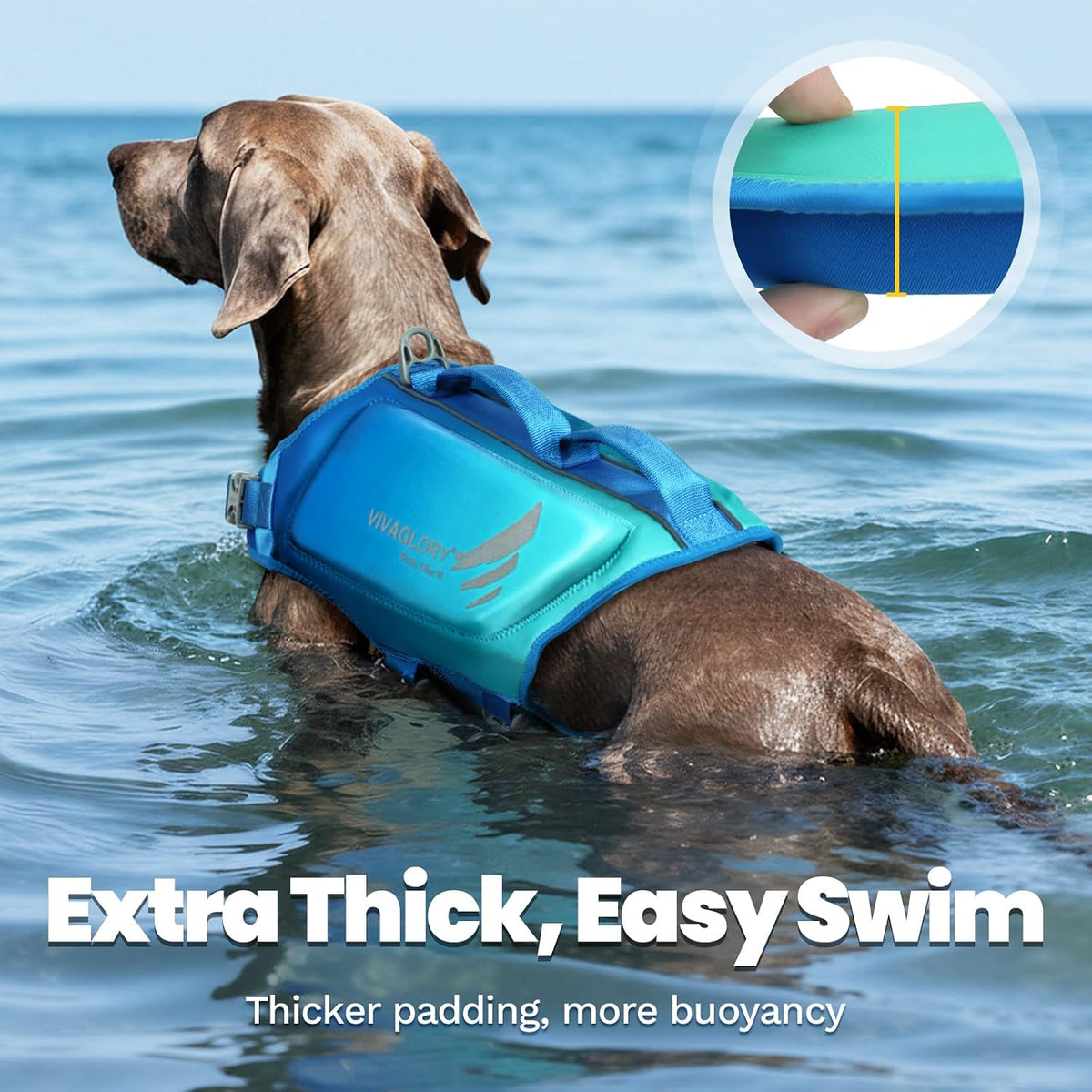 Dog Life Vest High Buoyancy Dog Swim Vest, M, Pink