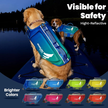 Dog Life Vest High Buoyancy Dog Swim Vest, M, Pink