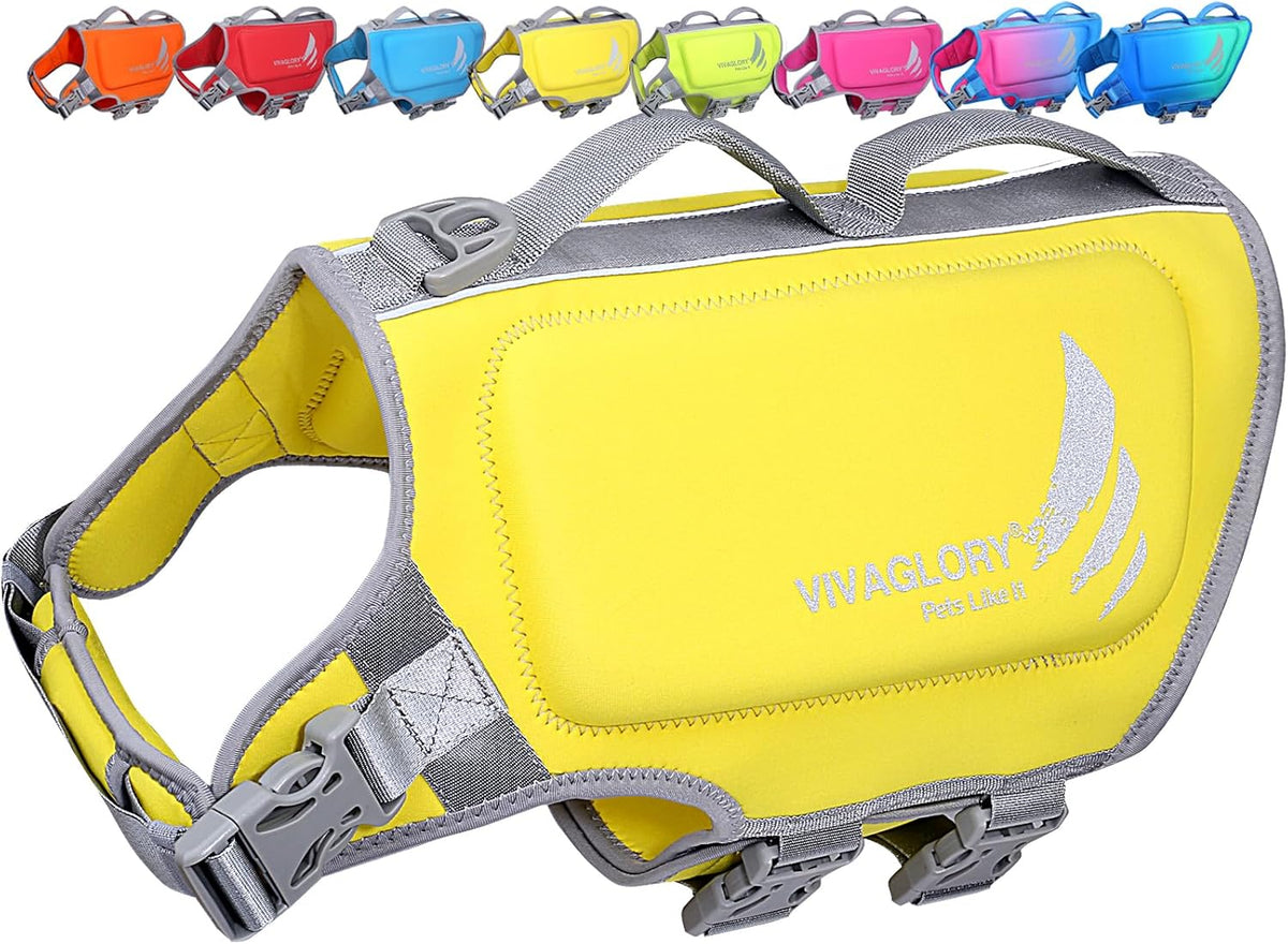 Dog Life Vest High Buoyancy Dog Swim Vest, M, Pink