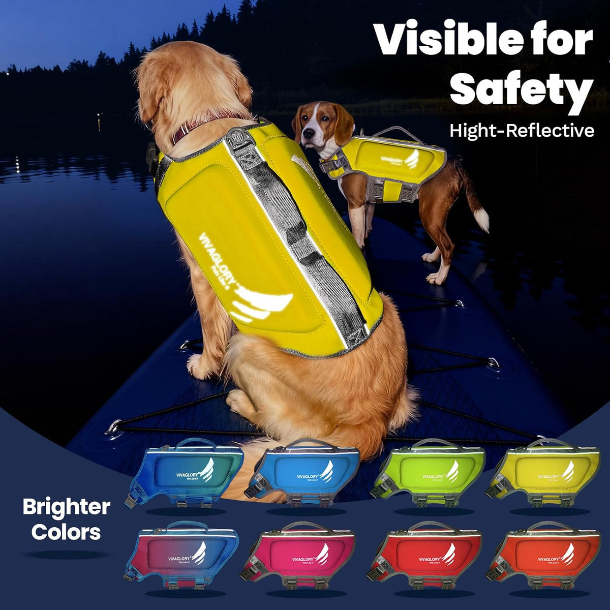 Dog Life Vest High Buoyancy Dog Swim Vest, M, Pink