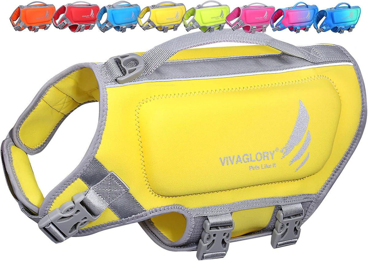 Dog Life Vest High Buoyancy Dog Swim Vest, M, Pink