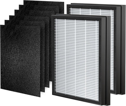 P358 Replacement Filters for P358 Pet Air Purifier, 6 Pre-Filters and 2 HEPA Composite Filters, Genuine Version, PJ358-2LX6JDM