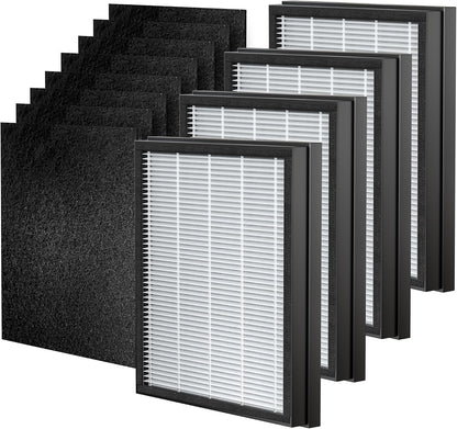 P358 Replacement Filters for P358 Pet Air Purifier, 6 Pre-Filters and 2 HEPA Composite Filters, Genuine Version, PJ358-2LX6JDM
