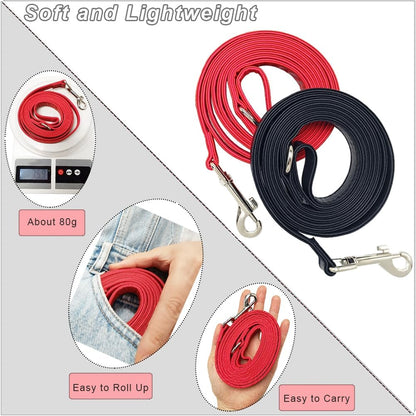 Leather Dog Leash 6 FT, Soft and Strong 5/8 Inch Dog Leather Leash with Extra D-Ring for Waste Bags and Sturdy Clip, Dogs Training Lead for Medium and Small Dogs Walking (Black)