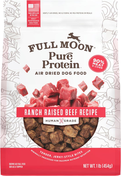 Full Moon® Pure Protein Air Dried Dog Food Ranch Raised Beef Recipe 1lb