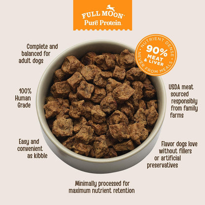 Full Moon® Pure Protein Air Dried Dog Food Ranch Raised Beef Recipe 1lb