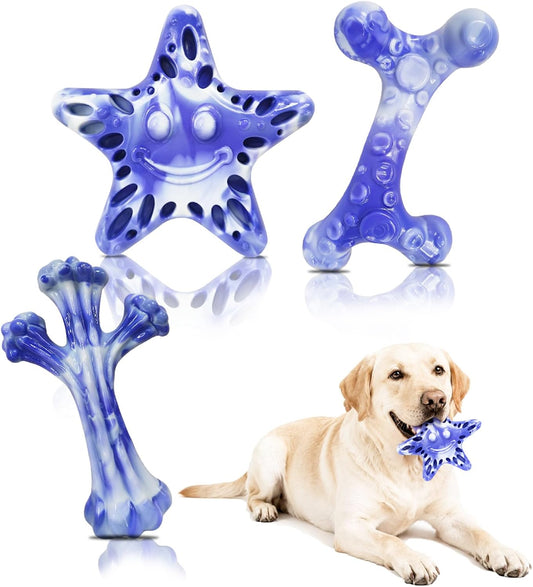 Dog Toys for Aggressive Chewers, 3-Pack Tough Dog Chew Toys