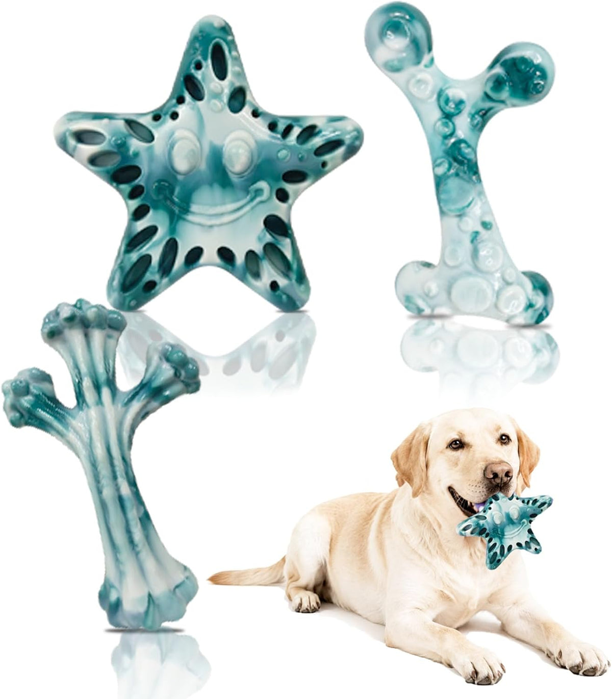 Dog Toys for Aggressive Chewers, 3-Pack Tough Dog Chew Toys