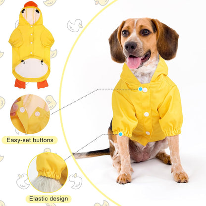 Dog Raincoats for Medium Dogs, Waterproof Rain Jacket with Hood