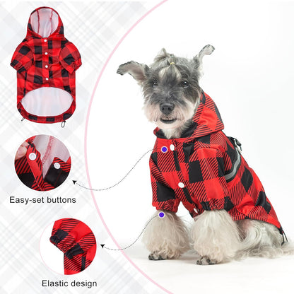 Dog Raincoats for Medium Dogs, Waterproof Rain Jacket with Hood