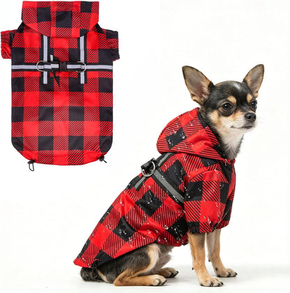 Dog Raincoats for Medium Dogs, Waterproof Rain Jacket with Hood