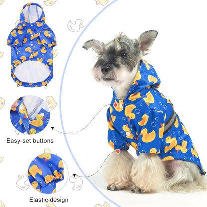 Dog Raincoats for Medium Dogs, Waterproof Rain Jacket with Hood