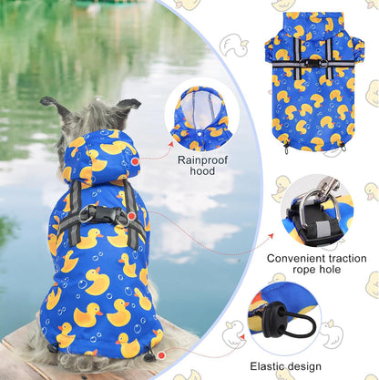 Dog Raincoats for Medium Dogs, Waterproof Rain Jacket with Hood