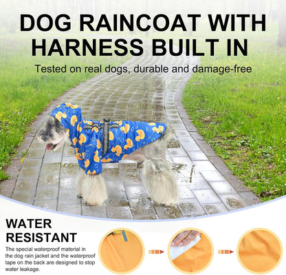 Dog Raincoats for Medium Dogs, Waterproof Rain Jacket with Hood