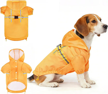 Dog Raincoats for Medium Dogs, Waterproof Rain Jacket with Hood