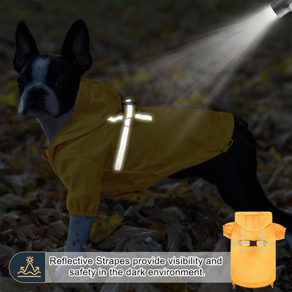 Dog Raincoats for Medium Dogs, Waterproof Rain Jacket with Hood