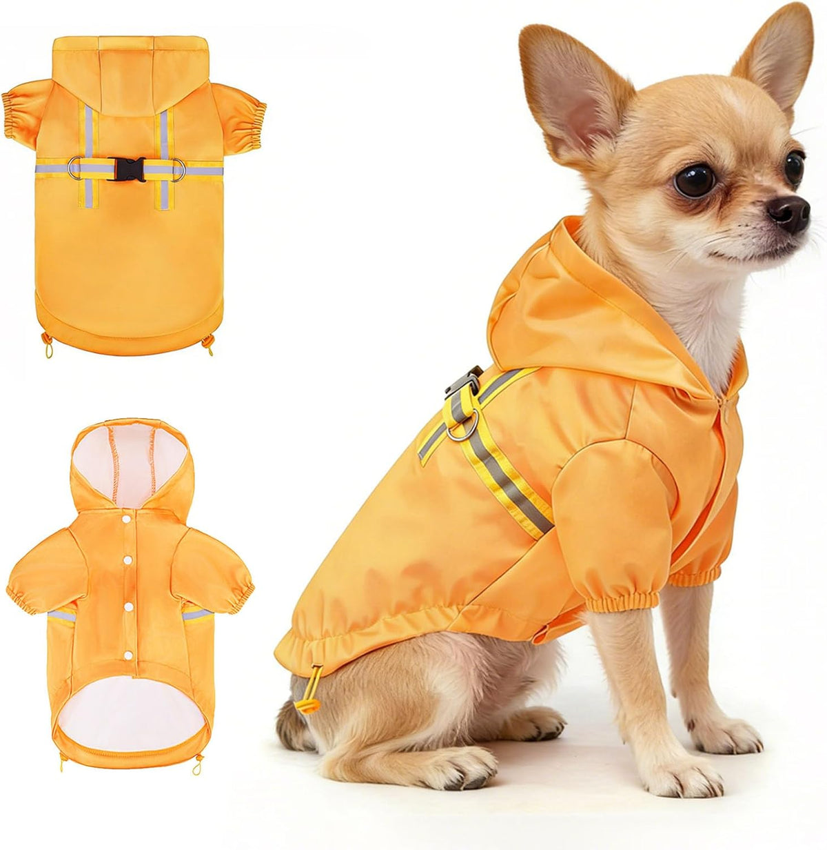 Dog Raincoats for Medium Dogs, Waterproof Rain Jacket with Hood