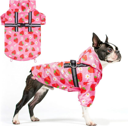 Dog Raincoats for Medium Dogs, Waterproof Rain Jacket with Hood