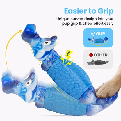 Tough Dog Toys for Aggressive Chewers, Squeaky Indestructible Chew Toy