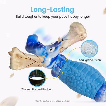 Tough Dog Toys for Aggressive Chewers, Squeaky Indestructible Chew Toy