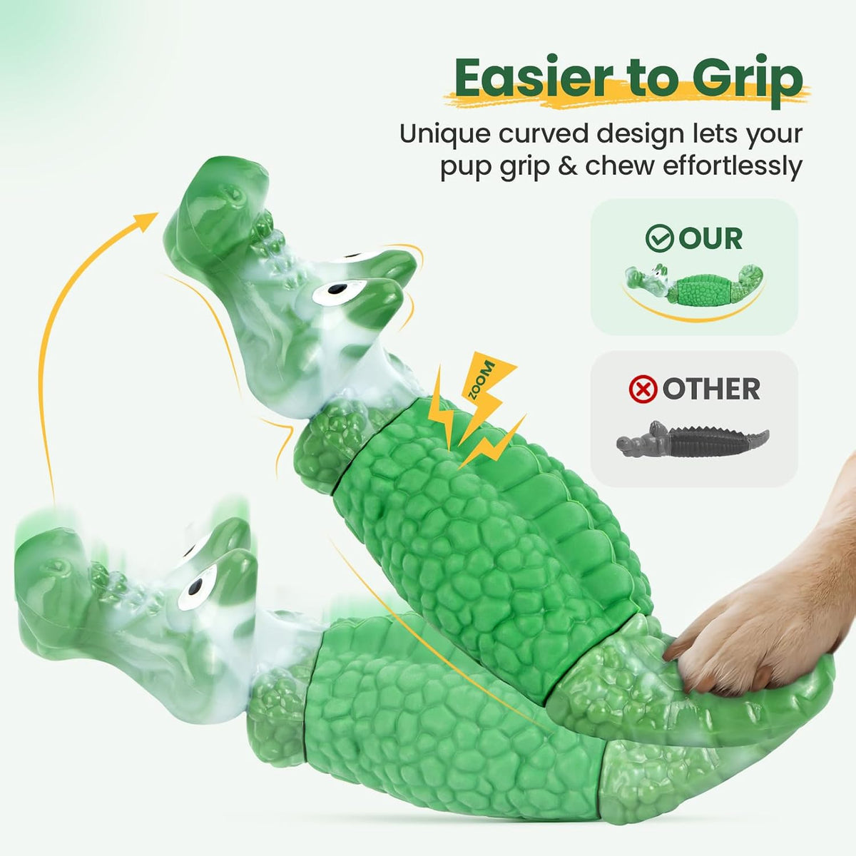 Tough Dog Toys for Aggressive Chewers, Squeaky Indestructible Chew Toy