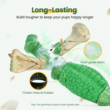 Tough Dog Toys for Aggressive Chewers, Squeaky Indestructible Chew Toy