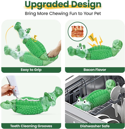 Tough Dog Toys for Aggressive Chewers, Squeaky Indestructible Chew Toy