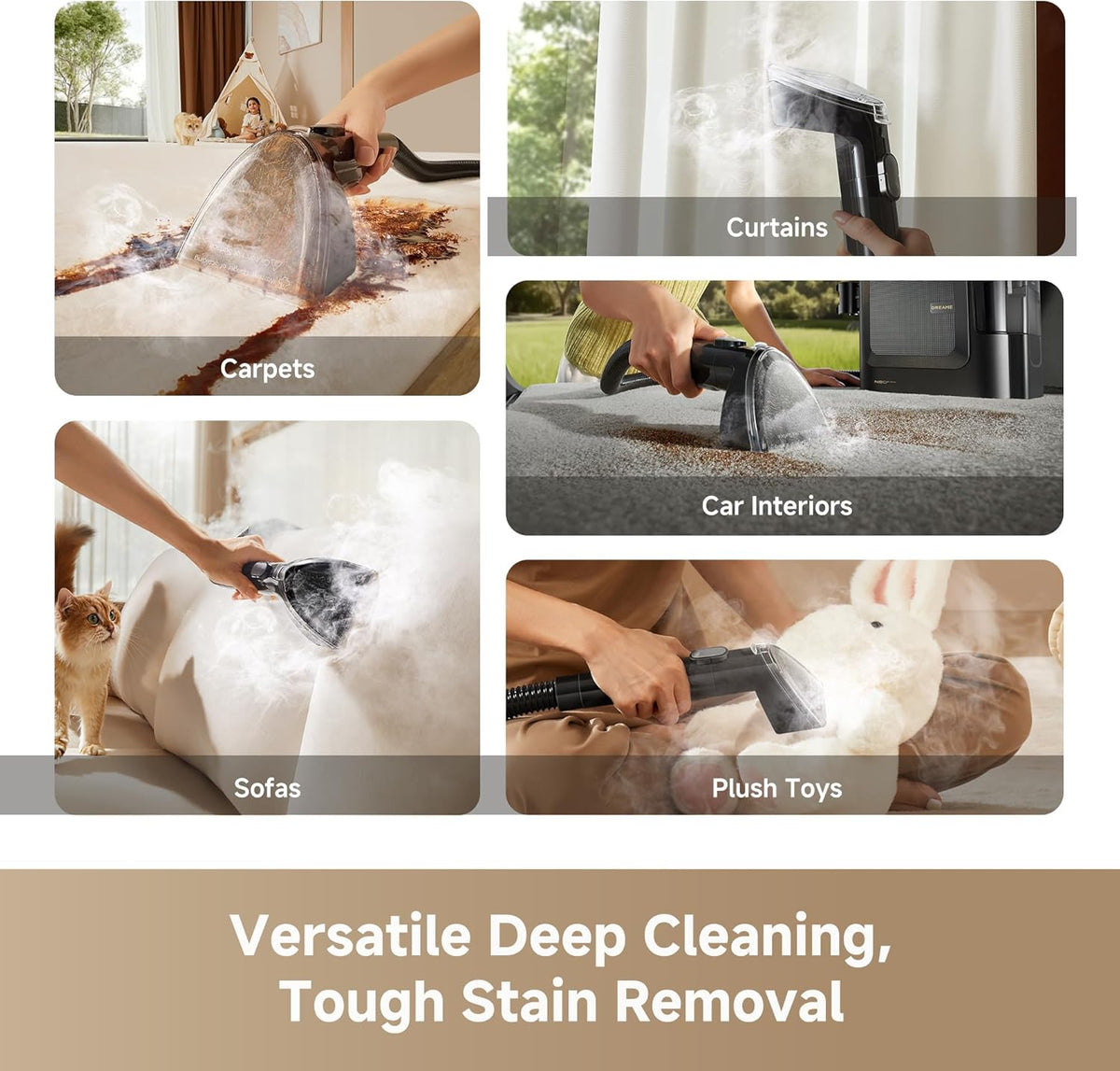 N20 Steam Carpet Cleaner Machine with Steam & Hot Water Wash