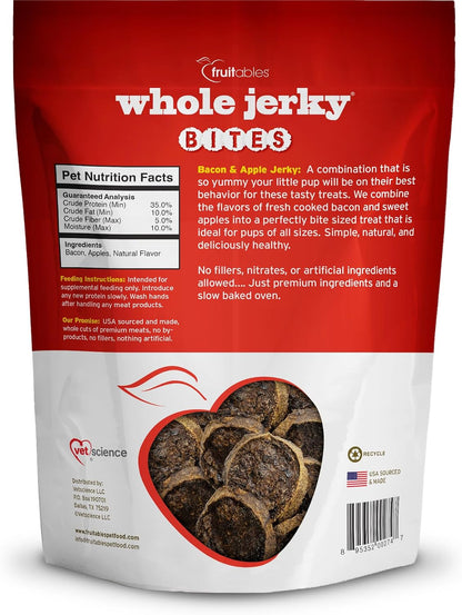 Whole Jerky Dog Treats, Grilled Bison & Apple Flavor, 5oz