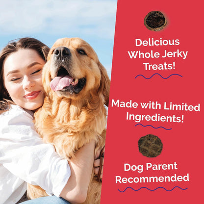 Whole Jerky Dog Treats, Grilled Bison & Apple Flavor, 5oz