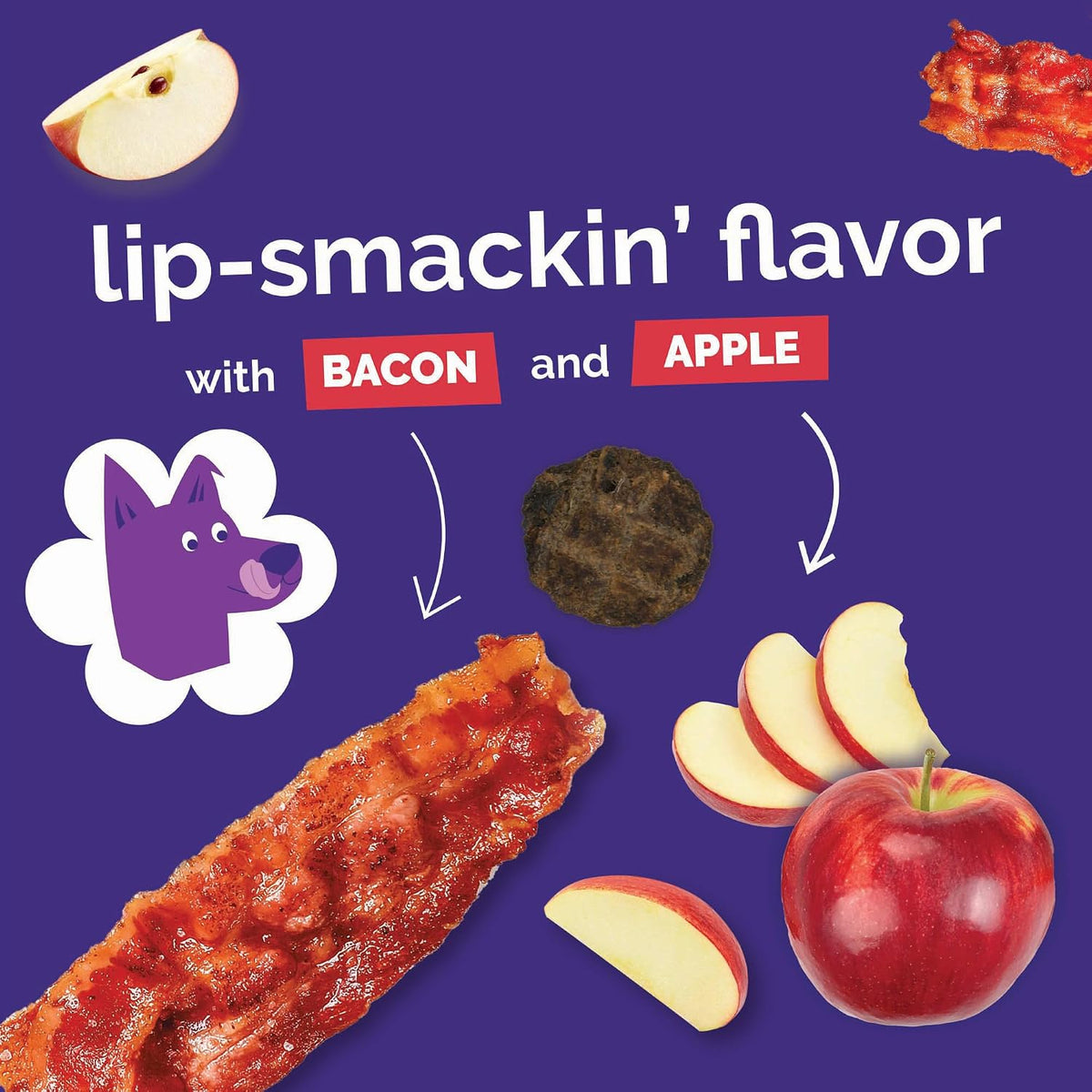 Whole Jerky Dog Treats, Grilled Bison & Apple Flavor, 5oz