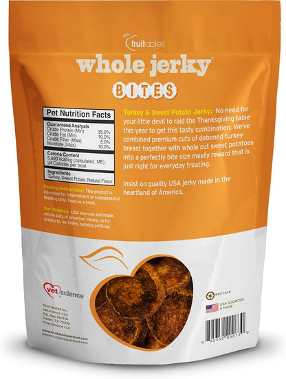 Whole Jerky Dog Treats, Grilled Bison & Apple Flavor, 5oz