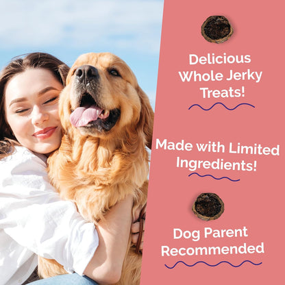 Whole Jerky Dog Treats, Grilled Bison & Apple Flavor, 5oz