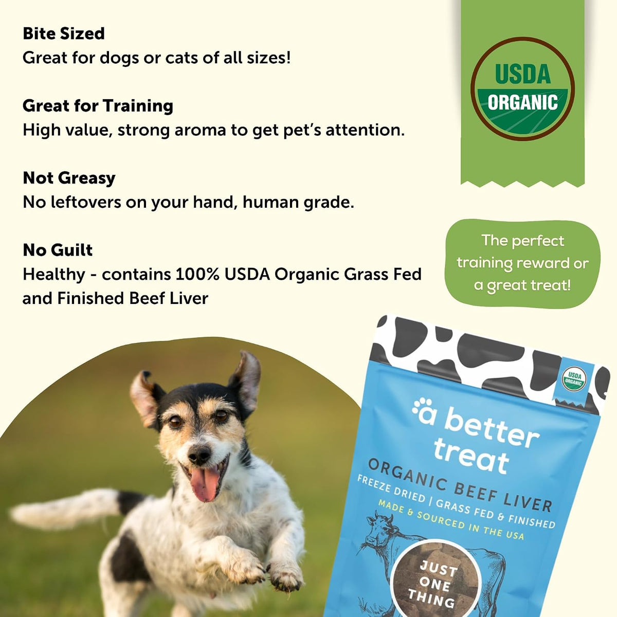– Organic, Freeze Dried, Single Ingredient, 100% Grass Fed and Finished Beef Liver Dog Treats, Cat Treats | Natural Healthy | Grain Free, High Protein, Diabetic Friendly | Made in USA