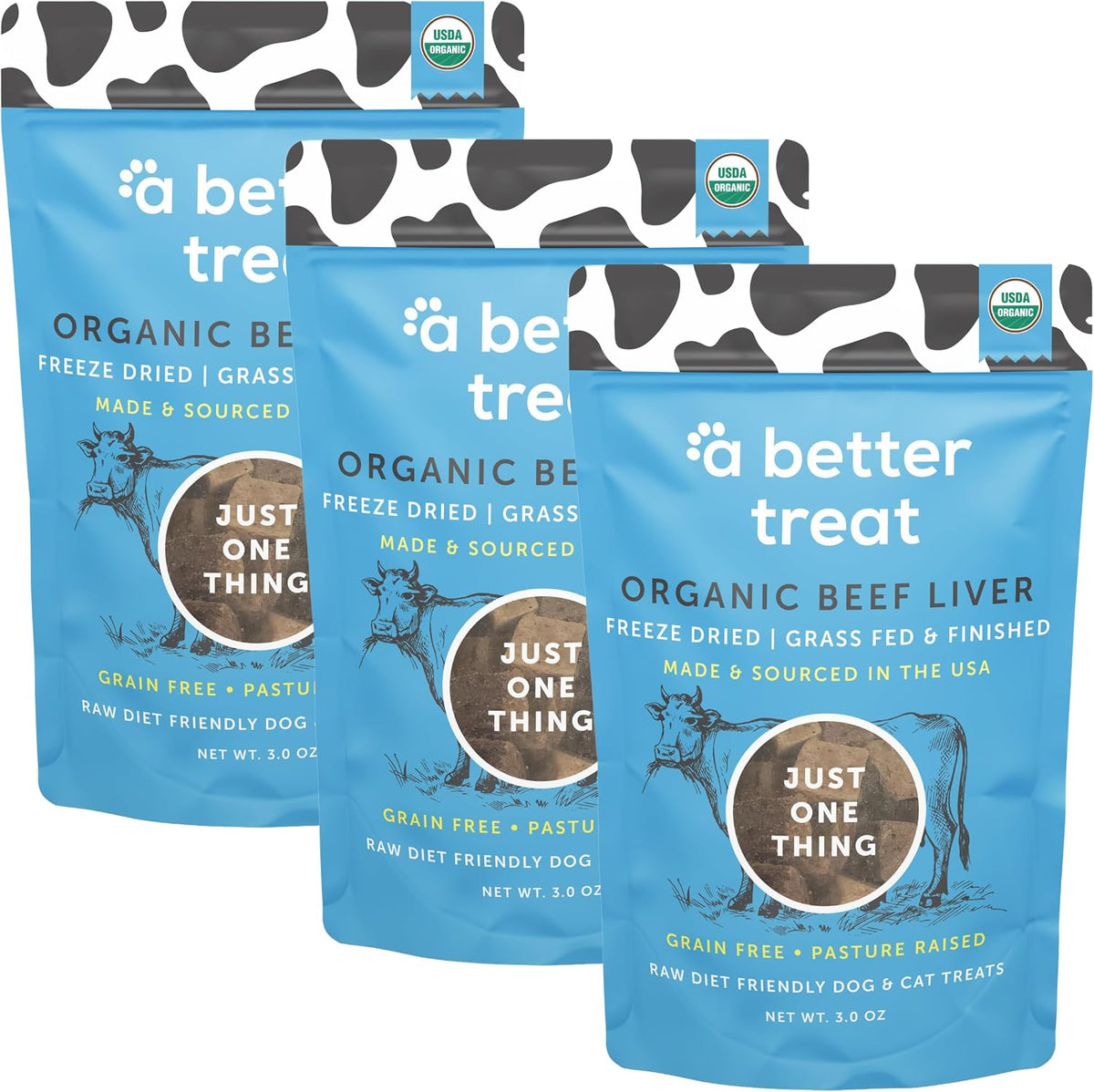 – Organic, Freeze Dried, Single Ingredient, 100% Grass Fed and Finished Beef Liver Dog Treats, Cat Treats | Natural Healthy | Grain Free, High Protein, Diabetic Friendly | Made in USA