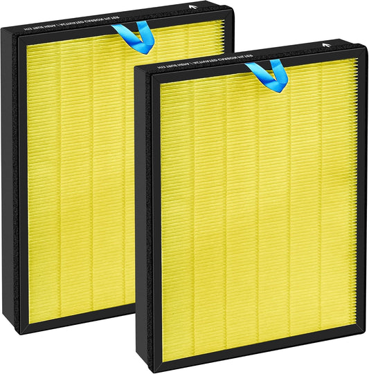 Vital 200S Pet Allergy Replacement Filter for LEVOIT 200S and Vital 200S-P Air Purifier, 3-in-1 Filter, Activated Carbon Filter,Replaces Vital 200S-RF-PA, 2 Packs, Yellow