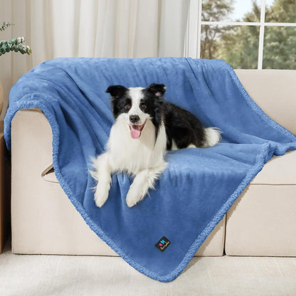 Luciphia Waterproof Pet Blanket, Liquid Pee Proof Dog Blanket for Sofa Bed Couch, Reversible Sherpa Fleece Furniture Protector Cover for Small Medium Large Dogs Cats, Dark Gray X-Large（85" x 57"）