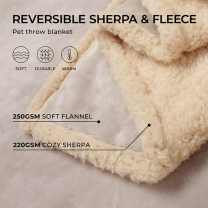 Luciphia Waterproof Pet Blanket, Liquid Pee Proof Dog Blanket for Sofa Bed Couch, Reversible Sherpa Fleece Furniture Protector Cover for Small Medium Large Dogs Cats, Dark Gray X-Large（85" x 57"）
